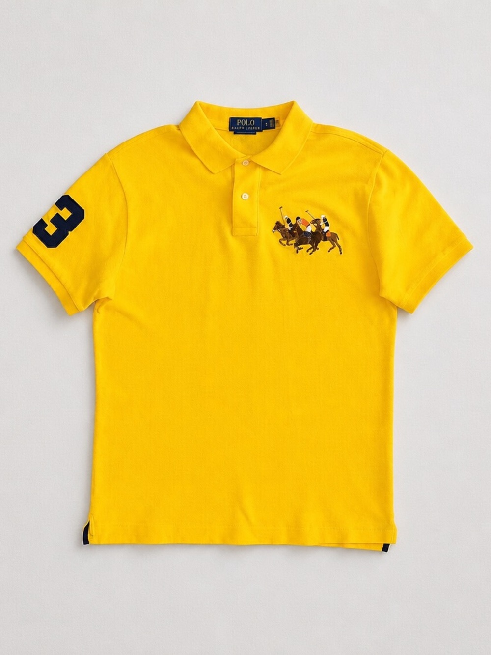 Polo Ralph Lauren Yellow Short Sleeve Polo Shirt Classic Pique